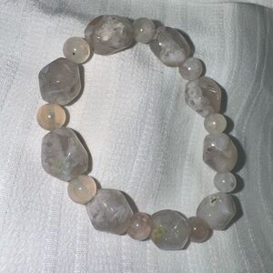 Flower agate bracelet